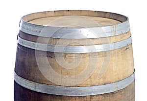 Oak Wine Barrel Isolated on White #4