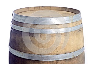 Oak Wine Barrel Isolated on White #4