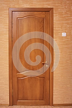 An oak wooden door