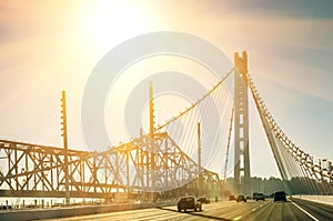 Oakland Bay Bridge in San Francisco before Sunset