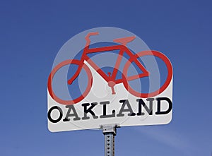 Oakland bike sign