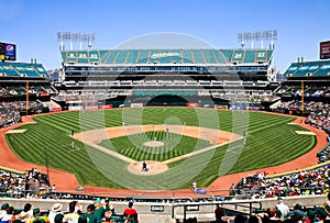 Oakland Coliseum Baseball Stadium Day Game