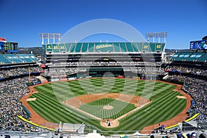 Oakland Coliseum Baseball Stadium Day Game
