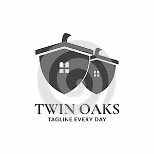 Oaks estate logo design- vector