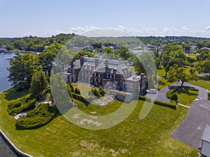 The Oaks historic waterfront mansion, Cohasset, MA, USA