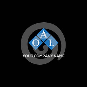 OAL letter logo design on BLACK background. OAL creative initials letter logo concept. OAL letter design