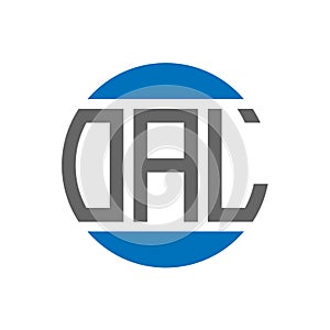OAL letter logo design on white background. OAL creative initials circle logo concept. OAL letter design