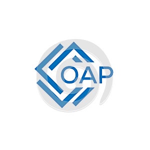 OAP letter logo design on white background. OAP creative circle letter logo concept.