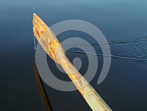 Oar with water drops. photo