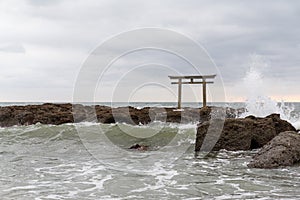 Oarai isozaki shrine in japan photo