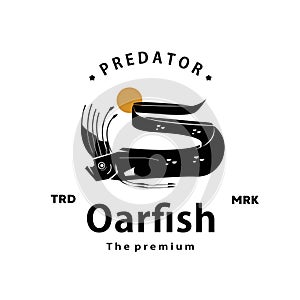 oarfish logo vector outline silhouette art icon