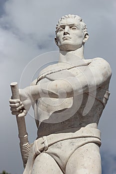 Oarsman statue at stadio dei marmi, Rome, Italy