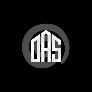 OAS letter logo design on BLACK background. OAS creative initials letter logo concept. OAS letter design