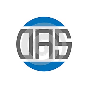 OAS letter logo design on white background. OAS creative initials circle logo concept. OAS letter design