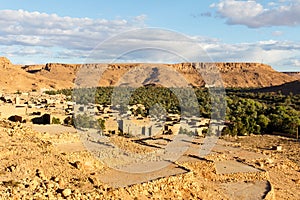 Oasis in the Dade valley, Morocco