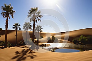 Oasis In Desert AI Generated