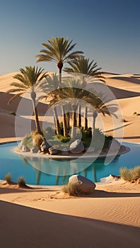 oasis in the middle of the desert
