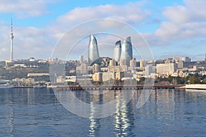 Ð¡oast of the Caspian Sea in Baku