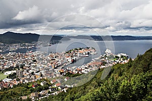 Ð¡oastal city Bergen in Norway.