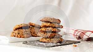 OAT AND BANANA COOKIES WITH CHOCOLATE NIPPLES AND HEART SHAPE