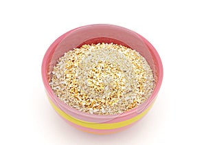 Oat bran in a bowl