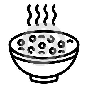 Oat cereal flakes icon, outline style