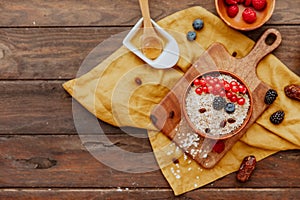 Oat flakes with berries, Tasty Muesli with fruits