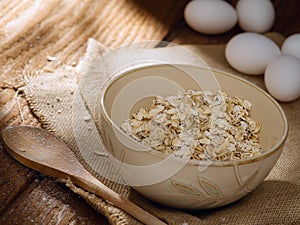 Oat flakes and eggs