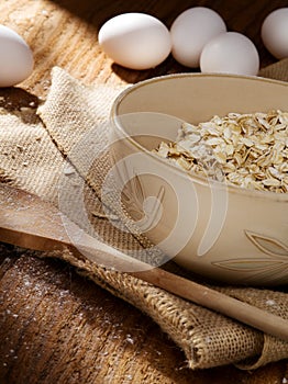 Oat flakes and eggs