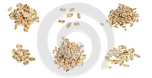 oat flakes on isolated background