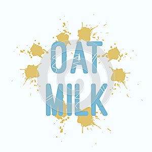 Oat Milk hand drawn lettering. 