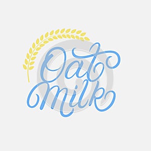 Oat Milk hand written lettering text