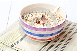 Oatflakes with nuts photo