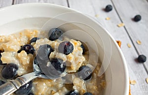 Oatmeal and Blueberries