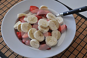 Oatmeal breakfast in Copenhagen Denmark