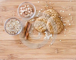 Oatmeal butterscotch cookies fresh from the oven