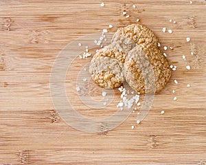 Oatmeal butterscotch cookies fresh from the oven