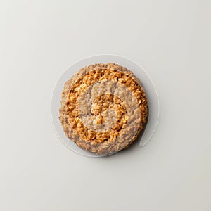 Oatmeal Cookie on a White Background