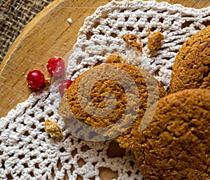 Oatmeal cookies with cranberries