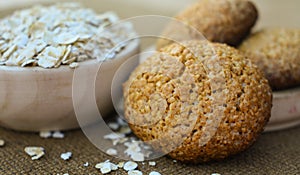 Oatmeal cookies healthy food for slenderness slim