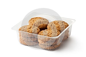Oatmeal cookies in retail package