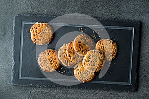 Oatmeal Cookies with Sunflower Seeds / Kernel Seeds for Ketogenic or Keto Diet.