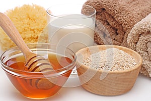 Oatmeal, milk and honey spa photo