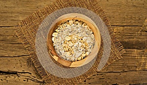Oatmeal oat flakes  healthy food for slenderness slim