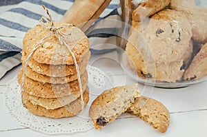 Oatmeal and raisin cookies