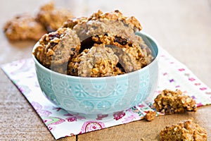 Oatmeal and raisin cookies photo