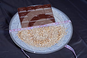 Oats against chocolate