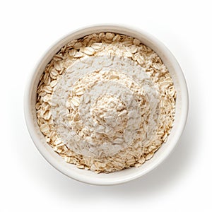 Boldly Textured Oats: A Chalky And Supple Mass On A White Background