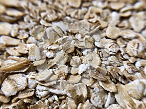 Oats granolas close up