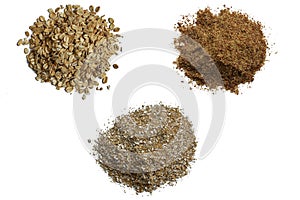 Oats, oat bran and grounded flax